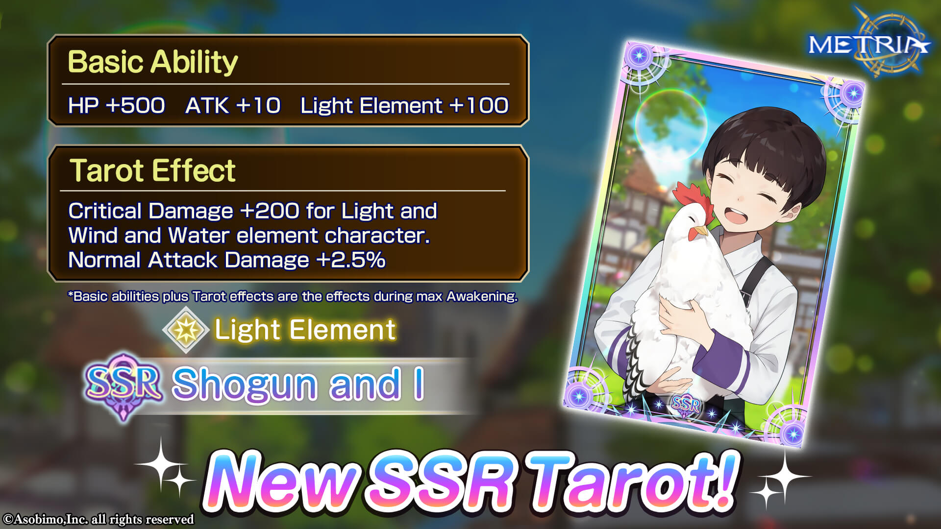 Light Element New SSR Tarot: "Shogun and I" Available for Purchase!