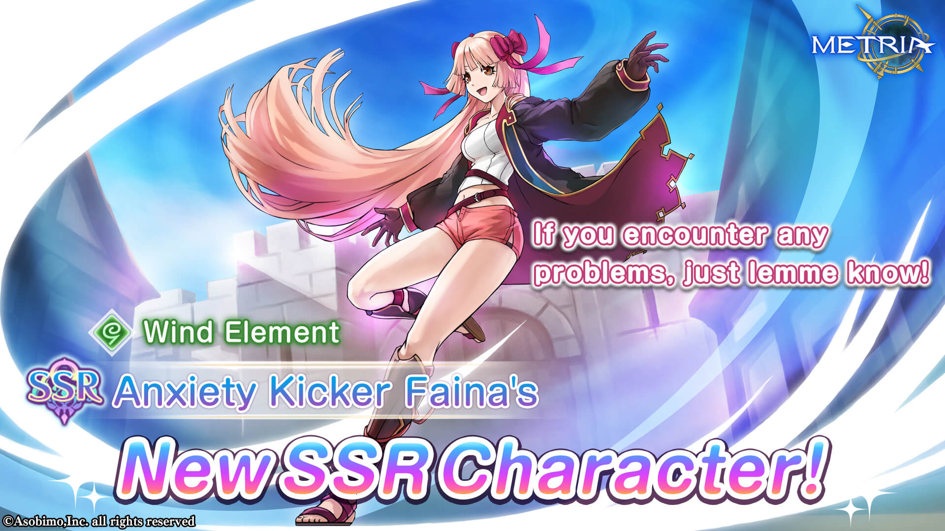 Wind Element! New SSR Character: Anxiety Kicker Faina's Coming Soon!