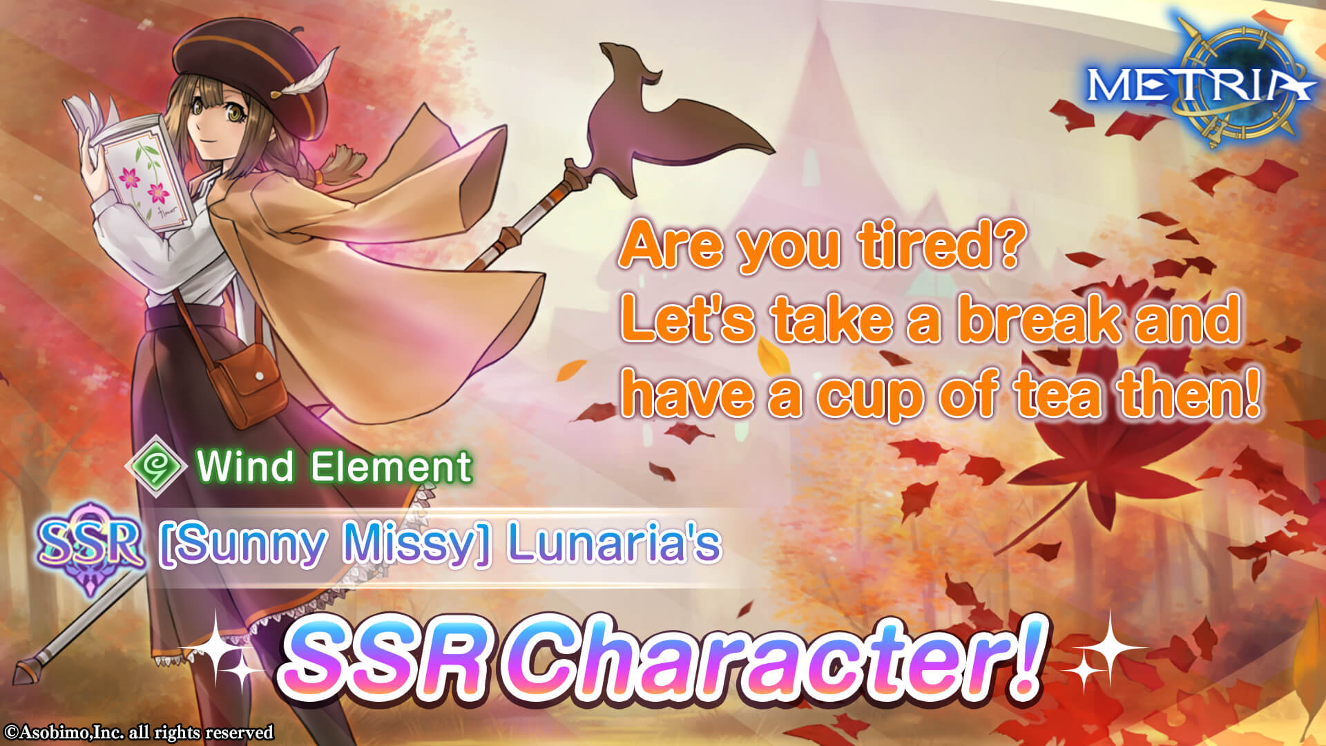 Wind Element! SSR Character: "Sunny Missy Lunaria's" Available for Purchase!