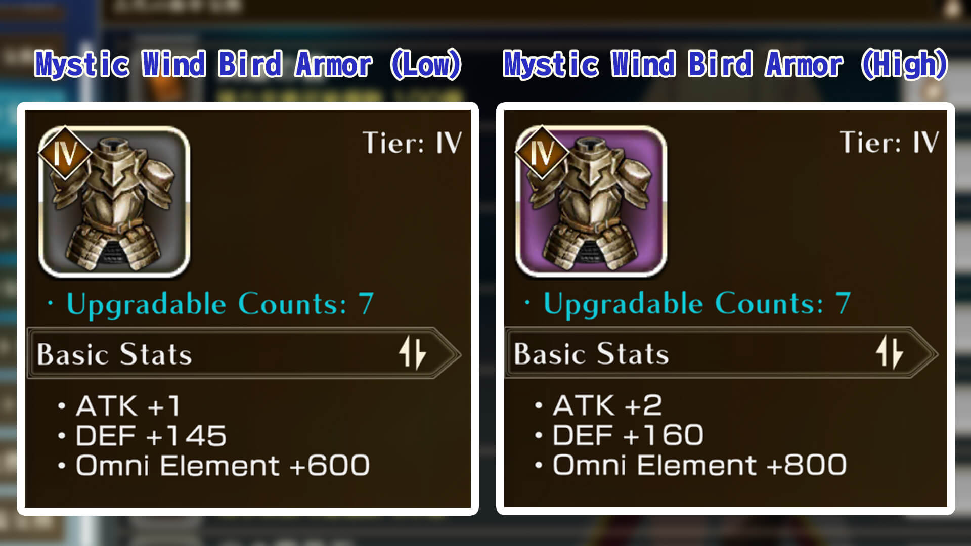 Mystic Wind Bird Armor