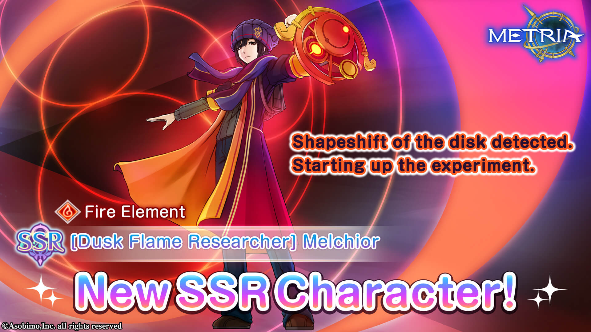 Fire Element! New SSR Character: "[Dusk Flame Researcher]Melchior" Available for Purchase!