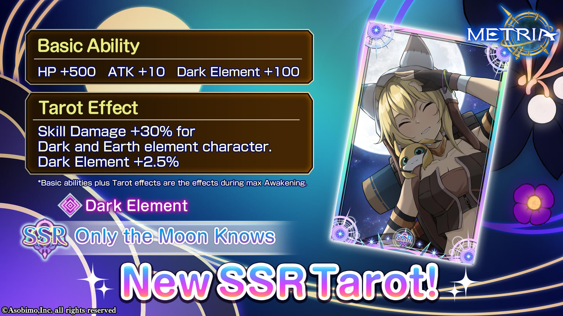 Dark Element New SSR Tarot: "Only the Moon Knows" Available for Purchase!