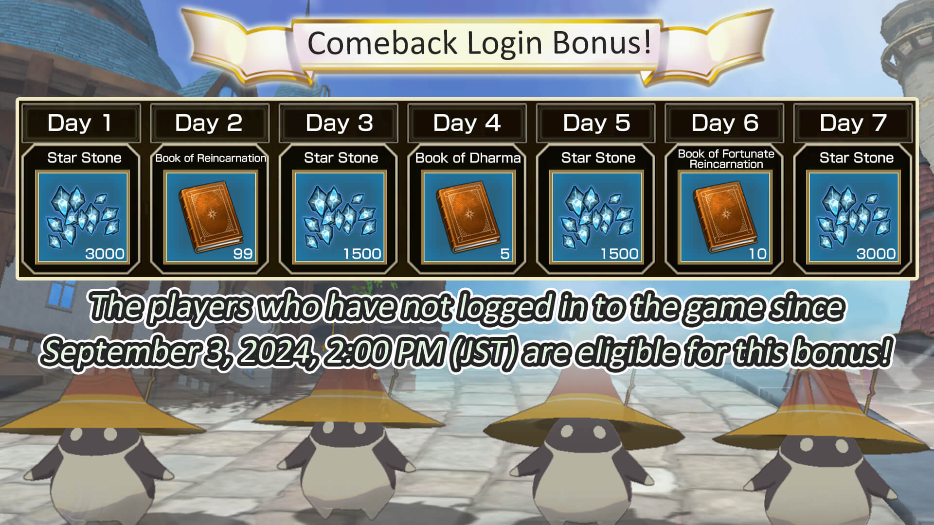 Comeback Login Bonus