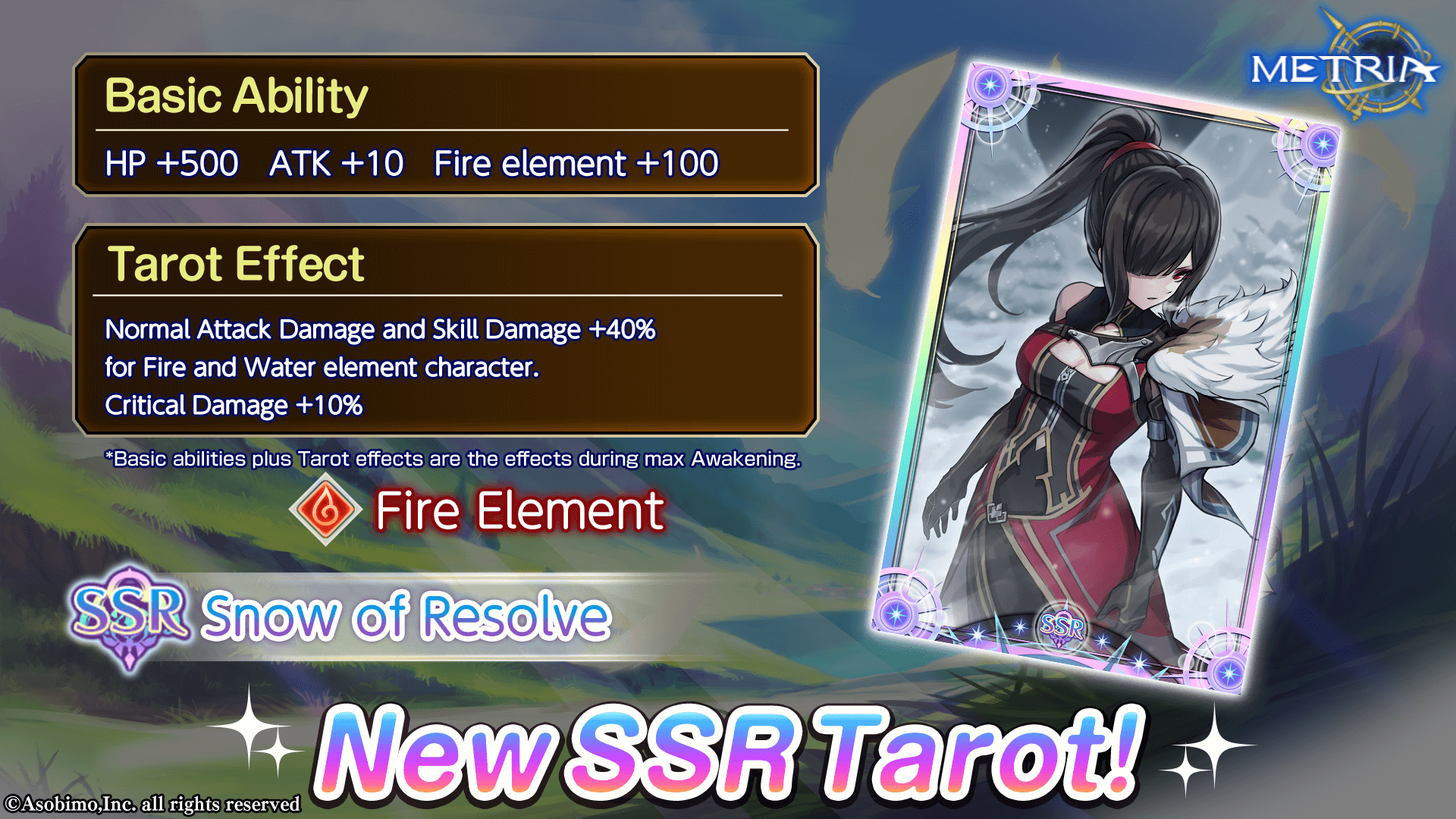 New SSR Tarot: "Snow of Resolve" Available for Purchase!